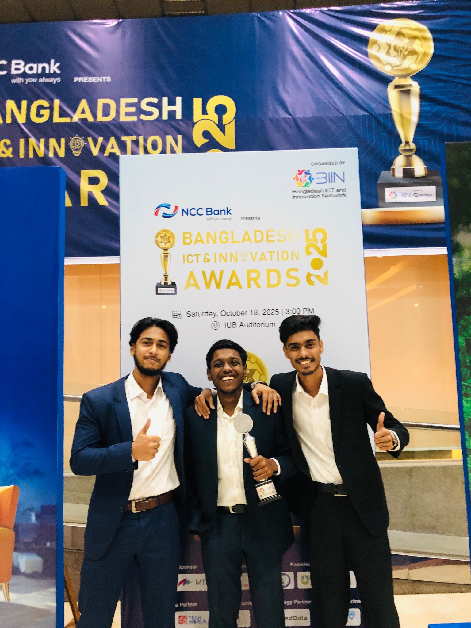 Team Karigar celebrating their victory at ICT Innovation Awards 2025